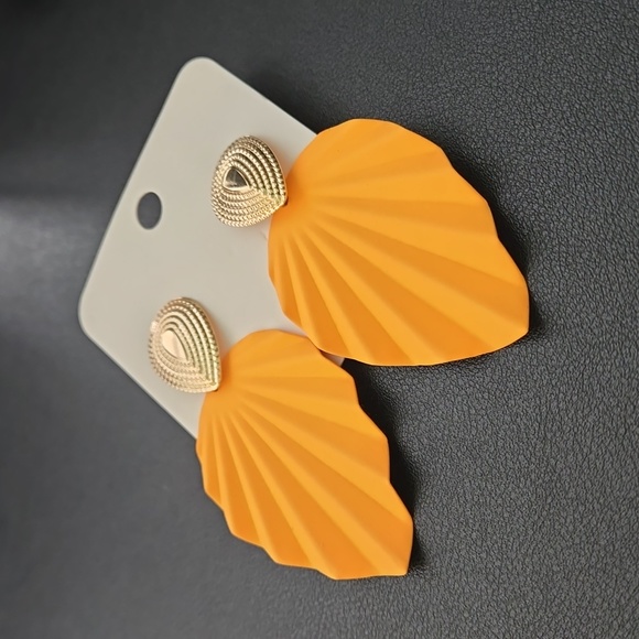 Large Statement Enamel Post Earrings, NWT - Picture 7 of 11